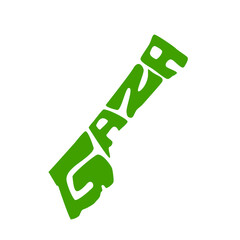 Gaza map typography