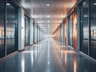 Obraz premium Corridor fades into abstraction, a modern backdrop for various uses