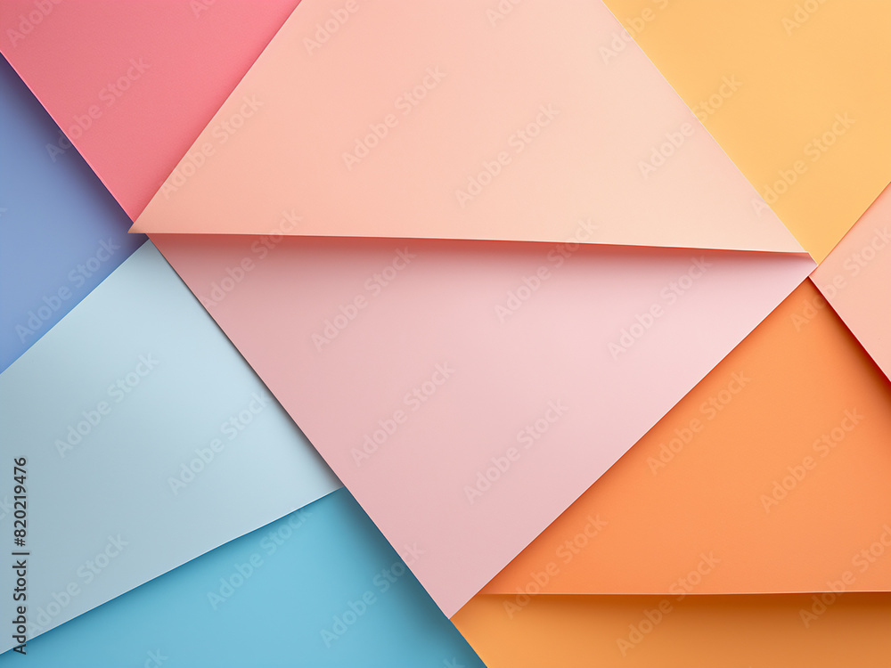Poster multicolored paper forms an abstract geometric backdrop