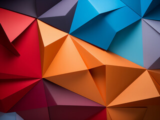 Obraz premium Colorful paper background features geometric patterns