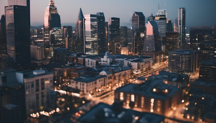 Fototapeta premium The center of the metropolis photo from a height