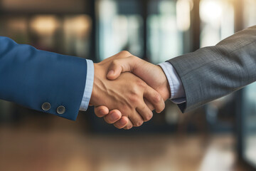 Firm handshake at job interview