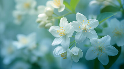 Fototapeta premium white jasmine flowers in the garden