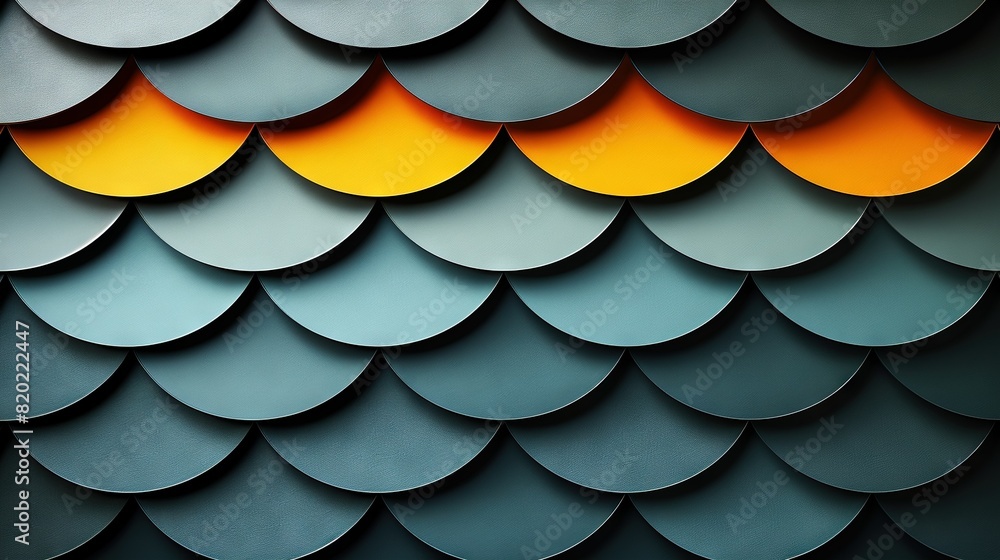 Poster a close-up of the wall features wavy patterns at the top and bottom edges, while the lower half is c