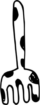 Restaurant, Caf&eacute; , Bon App&eacute;tit Doodle Line Art Illustration. Hand Drawn Pencil Vector Clip Art. Spooy