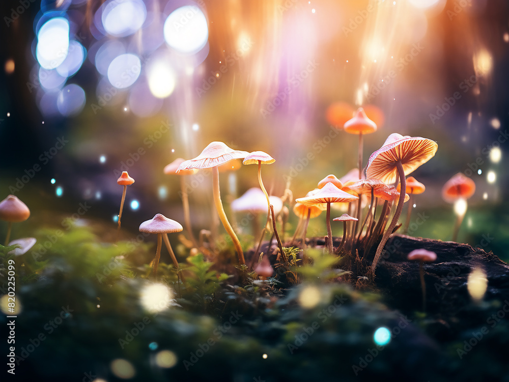 Poster abstract background featuring natural bokeh blur effect