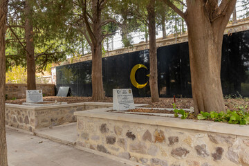 Hasan Mevsuf Martyrs' Cemetery in Çanakkale honors soldiers who died in the Gallipoli Campaign....