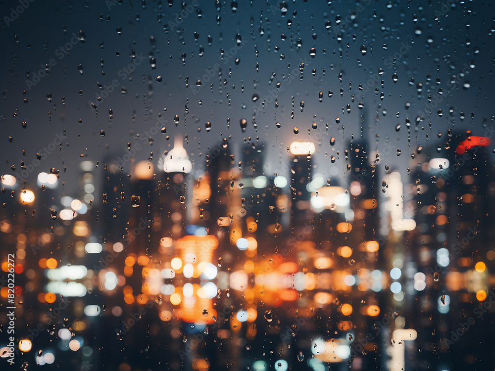 Poster nighttime in san francisco forms an abstract bokeh backdrop