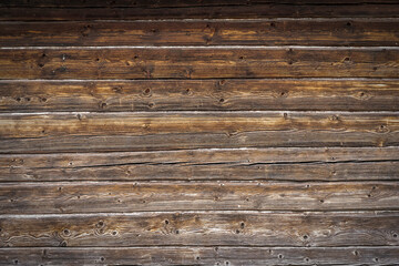Fototapeta premium Wooden rustic old background. Old wooden dark desk wall with nature vintage texture surface