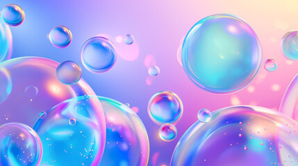 Gradient background with turquoise metaball shape, Morphing, Colorful drops, 3D vector illustration. Abstract 3D liquid color background, banner or sign design