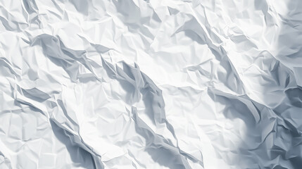 Obraz premium White wrinkled paper template, Background of white empty wrinkled paper, White creased paper background texture, Wrinkled paper