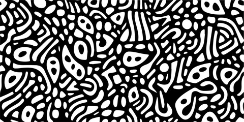 black vector pattern abstract art and decoration, seamless nocolor shapes isolated monochrome transparent background, overlay texture, decorative print laser cutting engraving design backdrop