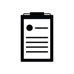 black icon medical report cartoon vector graphic design