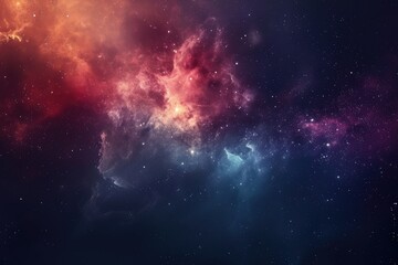Beautiful galaxy background with stars and planets