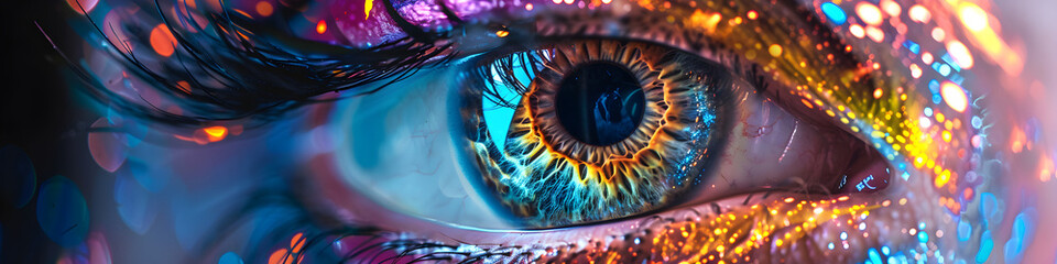 Futuristic Augmented Neon Eye