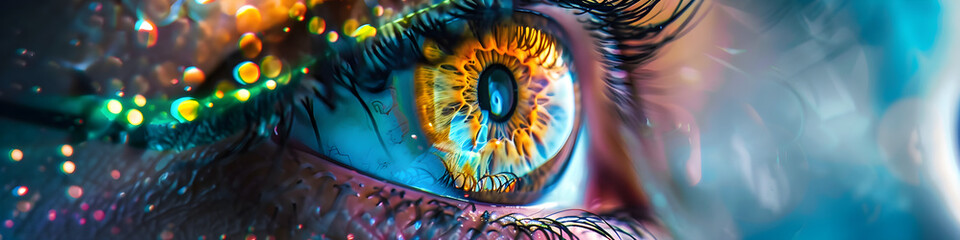 Futuristic Augmented Neon Eye