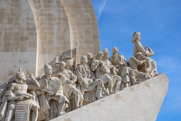 Monumento aos Descobrimentos, Monument to the Discoveries, built in 1960, on the banks of the Tagus...