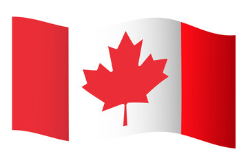 Flag of Canada background waving flag illustration clipart png 300dpi element for decoration ceremony