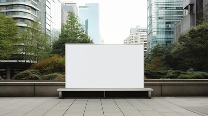 Obraz premium Blank billboard in an urban setting, perfect for advertising campaign visuals or promotional content