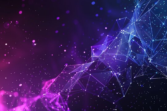 Abstract purple and blue polygonal background