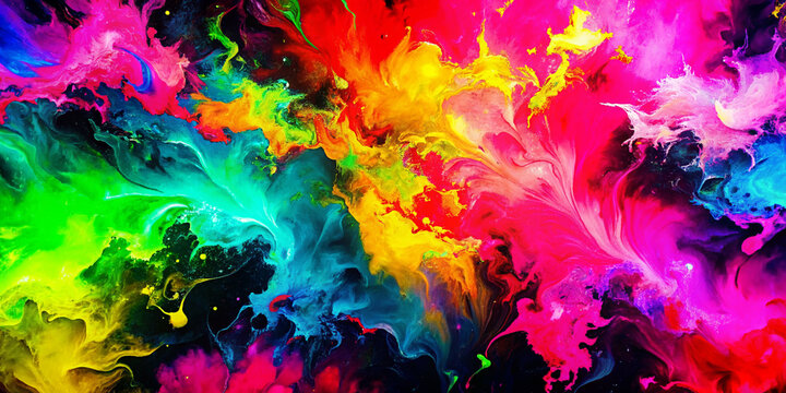 Black and pinck abstract background, abstract painting on a dark background