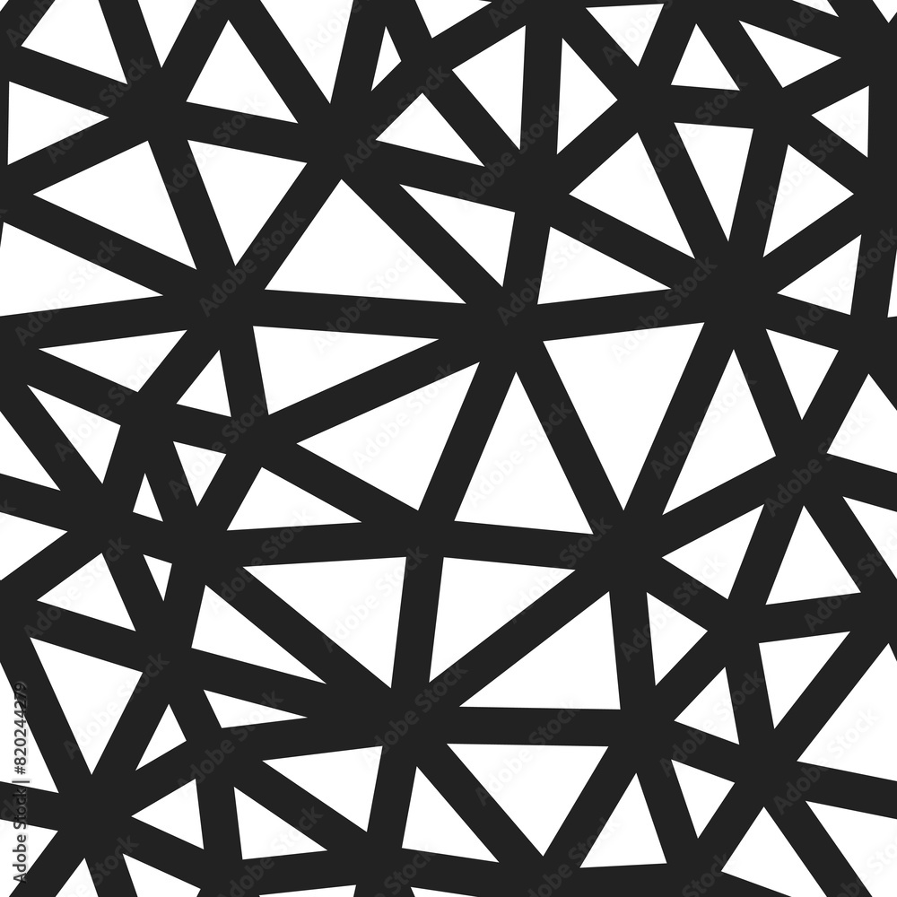 Poster pattern of triangle shapes. medium triangles size. heavy lines weight. repeatable pattern. seamless 