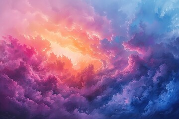 watercolor and pastel clouds background - Powered by Adobe