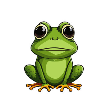 recommend clip art: Vector illustration of cute frog cartoon.