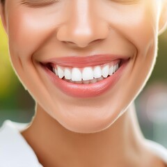 Obraz premium close-up white teeth of a smiling person