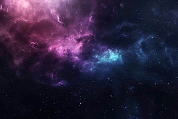 Colorful galaxy with cosmic dust and nebulas