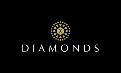 Diamonds jewelry fashion logo design ideas 