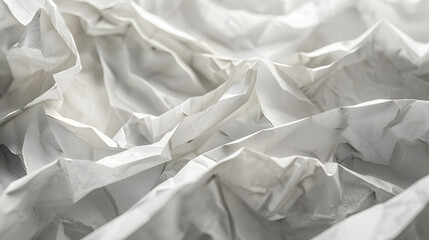 Obraz premium A piece of paper with a crumpled texture and a white background. The paper appears to be torn and has a rough texture