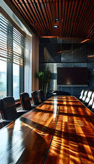 Meeting Table In Corporate Office Conference Room Company Board Executive Professional Work Setting