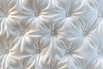 Abstract bright white retro vintage sofa leather with pattern design fabric texture background Generative AI

