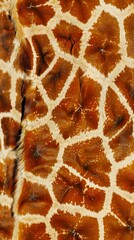 A close up of a giraffe skin.