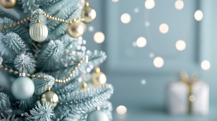 Festive design Christmas tree. Merry Christmas and Happy New Year holiday card, poster and banner