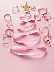 Festive design Christmas tree. Merry Christmas and Happy New Year holiday card, poster and banner