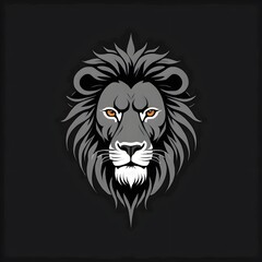 Obraz premium lion head texture on black