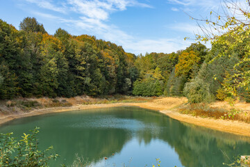 It is a very beautiful lake among the greenery in Atatürk Arboretum.