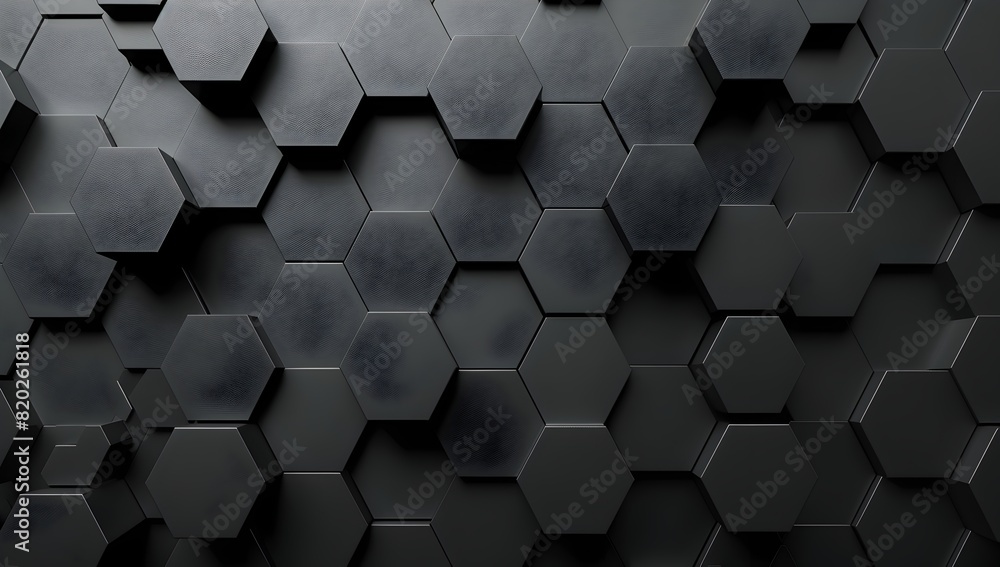 Poster dark grey background with a geometric pattern, a dark blue color, a 3d rendering in the style of hig