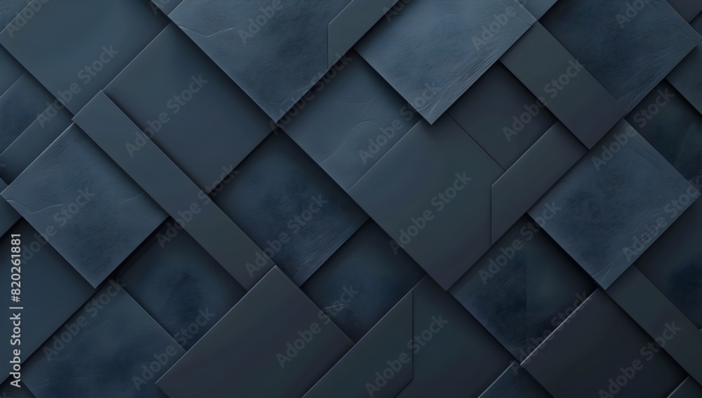 Poster dark grey background with a geometric pattern, a dark blue color, a 3d rendering in the style of hig