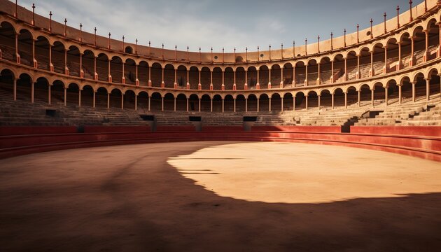 Spanish bullring arena in Spain for traditional fight of bulls