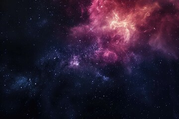 Colorful galaxy with nebulas and cosmic dust