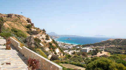 Landscape view of Castle of Kefalos, Kastri Island and Kampos town Kos Island South Aegean Region...