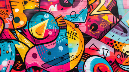 Obraz premium Vibrant Multicolored Wall