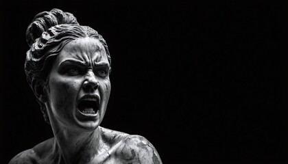 the Unstoppable Gladiatrix Iron Woman Statue With Pulled Hair