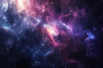 Obraz premium Stunning galaxy with stars and planets in space