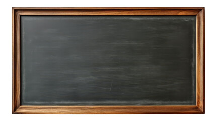 Black Blackboard isolated on transparent background, cut out, PNG.