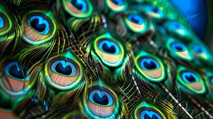 Obraz premium tail, bird, decorative, elegant, peafowl, colorful, elegance, feather, peacock, beautiful, ornament, modern, abstact, natural, vintage, fabric texture, animal, background, texture, textile, nature, de