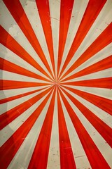 An old fashioned red and white sunburst background.